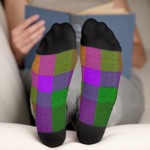 Dekoratives Karomuster Socken