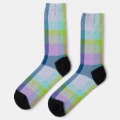 Dekoratives Karomuster Socken (Linkes Detail)