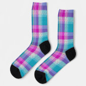 Dekoratives Karomuster Socken (Linkes Detail)