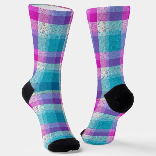 Dekoratives Karomuster Socken (Gewinkelt)