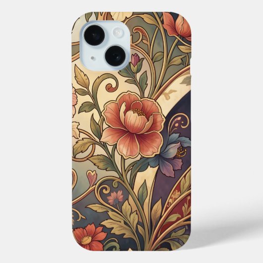 Dekoratives Kimono-Blumenmuster Case-Mate iPhone Hülle (Rückseite)
