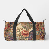 Dekoratives Kimono-Blumenmuster Duffle Bag (Vorderseite)