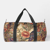 Dekoratives Kimono-Blumenmuster Duffle Bag (Rückseite)