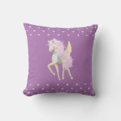 Dekoratives Kissen mit niedlichem Einhornbild. (Vorderseite)