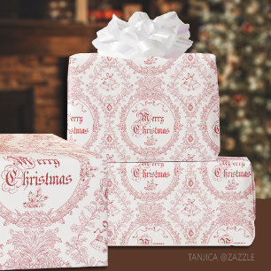 Dekoratives klassisches vintage frohes Weihnachten Geschenkpapier