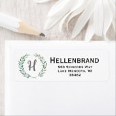 Dekoratives Kleider-Adressetikett. (Insitu)