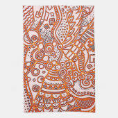Dekoratives Kritzelmuster Geschirrtuch (Vertikal)