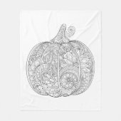 Dekoratives Kürbis-Gekritzel Fleecedecke (Vorderseite)