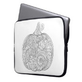 Dekoratives Kürbis-Gekritzel Laptopschutzhülle (Vorderseite Links)