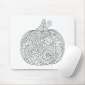 Dekoratives Kürbis-Gekritzel Mousepad (Mit Mouse)