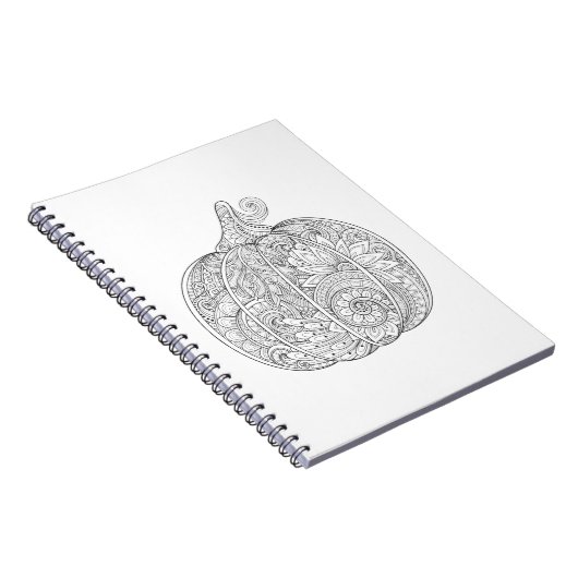 Dekoratives Kürbis-Gekritzel Notizblock (Rechte Seite)