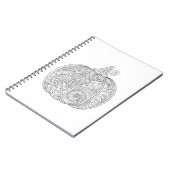 Dekoratives Kürbis-Gekritzel Notizblock (Linke Seite)