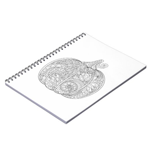 Dekoratives Kürbis-Gekritzel Notizblock (Linke Seite)