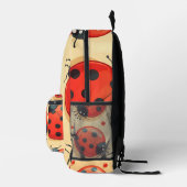 Dekoratives Ladybug-Muster Bedruckter Rucksack (Rechts)