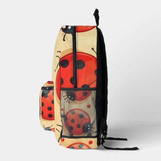 Dekoratives Ladybug-Muster Bedruckter Rucksack (Rechts)