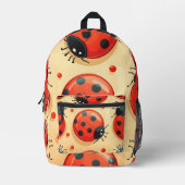 Dekoratives Ladybug-Muster Bedruckter Rucksack (Vorderseite)