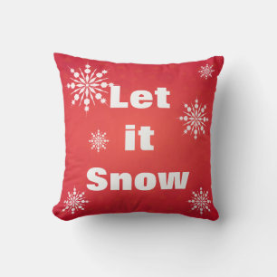 Dekoratives Lass-es-Schnee Kristall-Schneeflocke W Kissen