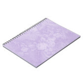 Dekoratives Lila BlumengussNotebook Notizblock (Linke Seite)