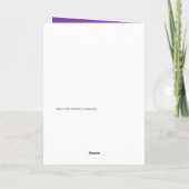 Dekoratives Lila Metall-1-Foto-Collage Rente Karte (Rückseite)