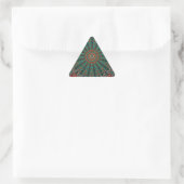 Dekoratives Mandala Dreieckiger Aufkleber (Tasche)