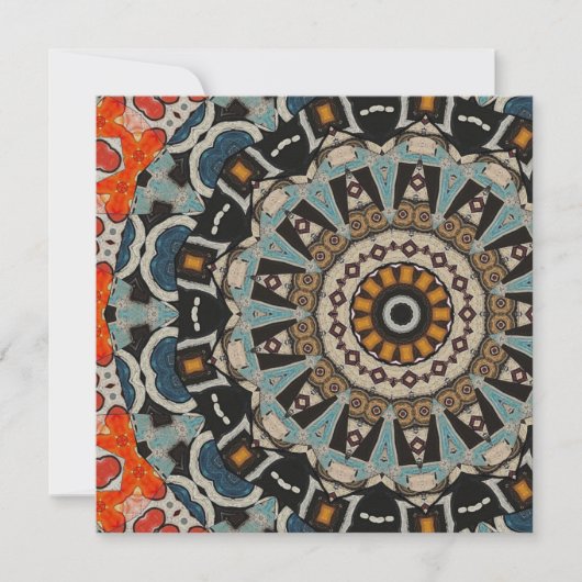 Dekoratives Mandala Einladung (Vorderseite)