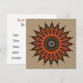 Dekoratives Mandala Einladung (Vorne/Hinten)