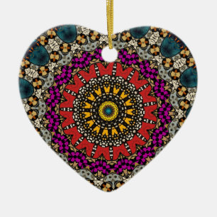 Dekoratives Mandala Keramik Ornament