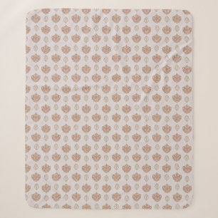 dekoratives Medaillon-Muster warm beige vintage Sherpadecke