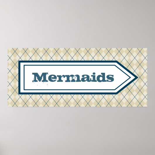 Dekoratives Mermaid-Zeichenposter Poster (Vorne)