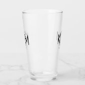 Dekoratives modernes Hochzeitsmonogramm ID887 Glas (Links)