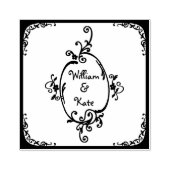 Dekoratives Monogramm Gummistempel (Prägung)