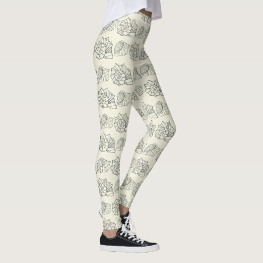 Dekoratives Muschel-Muster Leggings (Rechts)