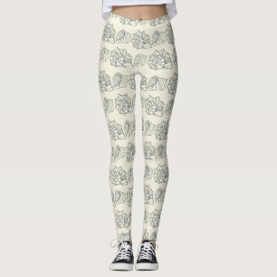 Dekoratives Muschel-Muster Leggings