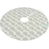 Dekoratives Muschel-Muster Polyester Weihnachtsbaumdecke (Schrägansicht)