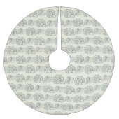 Dekoratives Muschel-Muster Polyester Weihnachtsbaumdecke (Vorderseite)