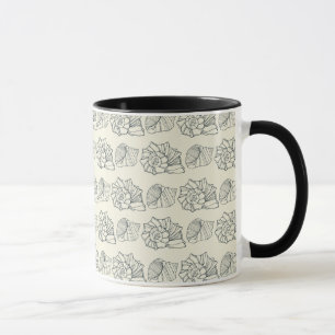 Dekoratives Muschel-Muster Tasse
