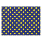 Dekoratives Muster aus blaugelben Sternen Tischdecke (Vorderseite (Horizontal))