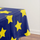 Dekoratives Muster aus blaugelben Sternen Tischdecke (Beispiel)