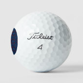 Dekoratives Muster aus Blumenfliesen Golfball (Logo)