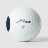 Dekoratives Muster aus Blumenfliesen Golfball (Logo)
