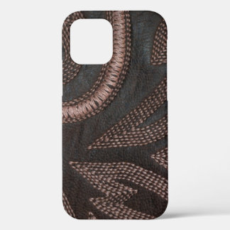 Dekoratives Muster aus braunem Vintagem Leder Case-Mate iPhone Hülle