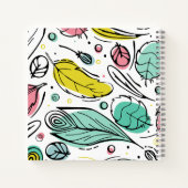 Dekoratives Muster aus Gürtelblättern l Modernes R Notizblock (Rückseite)