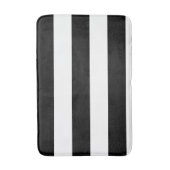 Dekoratives Muster aus schwarz-weiß Streifen Badematte (Vorderseite Vertikal)