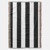 Dekoratives Muster aus schwarz-weiß Streifen Decke (Vorderseite Vertikal)