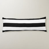 Dekoratives Muster aus schwarz-weiß Streifen Seitenschläferkissen (Rückseite)