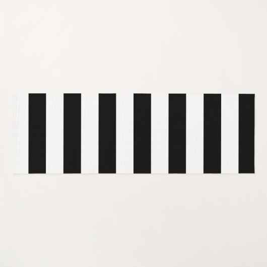 Dekoratives Muster aus schwarz-weiß Streifen Yogamatte (Vorderseite (Horizontal))