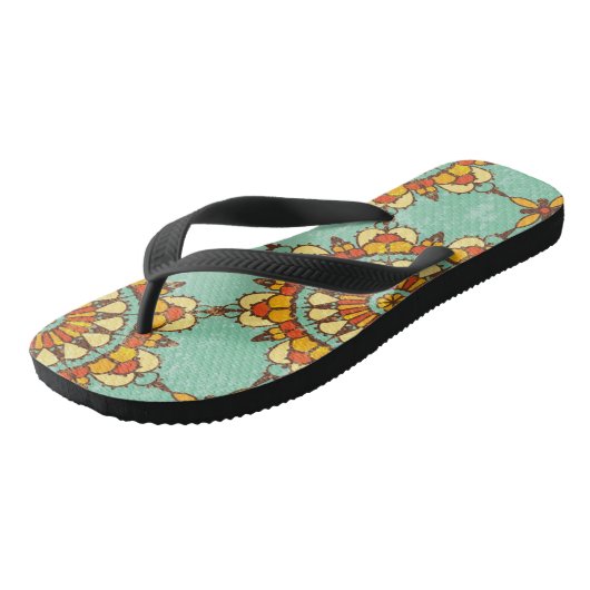 Dekoratives Muster Badesandalen (Schrägansicht)