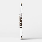 Dekoratives Muster brauner Barockmotive mit Flo Case-Mate iPhone Hülle (Rückseite / Links)