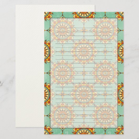 Dekoratives Muster Briefpapier (Vorne/Hinten)