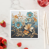 Dekoratives Muster der Porzellan-Blume Serviette (Beispiel)